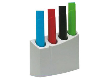 Fournitures de bureau : Porte-marqueurs safetool tableau blanc magnétique 4 marqueurs