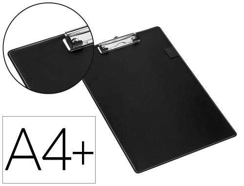 Papeterie Scolaire : Porte-bloc jpc à pince pvc format a4+ standard avec porte-stylo coloris noir