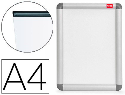 Fournitures de bureau : Porte-affiches nobo clipsable cadre aluminium format din a4 film pvc anti-reflets