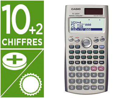 Fournitures de bureau : Calculatrice casio financière fc-200v 