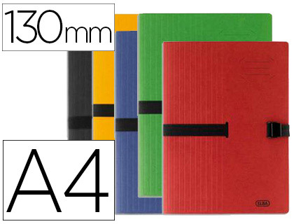 Chemise Oxford clip'n go carte documents a4 extensible 130mm fermeture clip coloris assortis