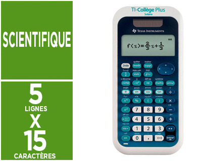 Fourniture de bureau : Calculatrice texas instruments scientifique ti-collège plus touches menus fonctions français écran 2 lignes