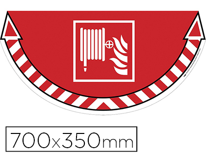 Papeterie Scolaire : Sticker de signalisation cep ria robinet d'incendie armé pour pose au sol 700x350mm