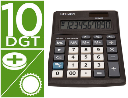 Papeterie Scolaire : Calculatrice citizen cmb1001 business line affichage 10 chiffres