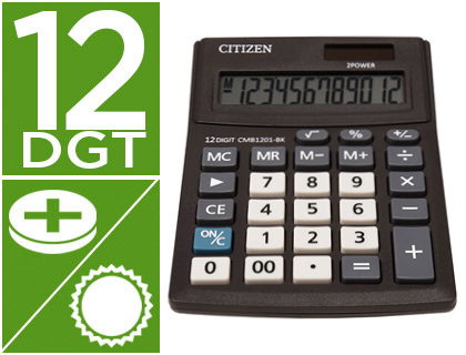 Papeterie Scolaire : Calculatrice citizen cmb1201 business line affichage 12 chiffres
