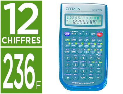 Fournitures de bureau : Calculatrice citizen scientifique sr-270n 12 chiffres