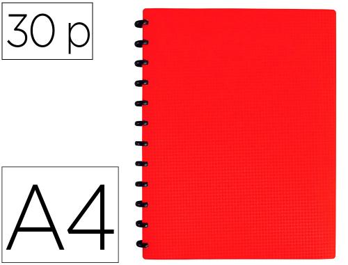 Oxford Memphis VarioZip - Porte vues rechargeable - 60 vues - A4 - Rouge