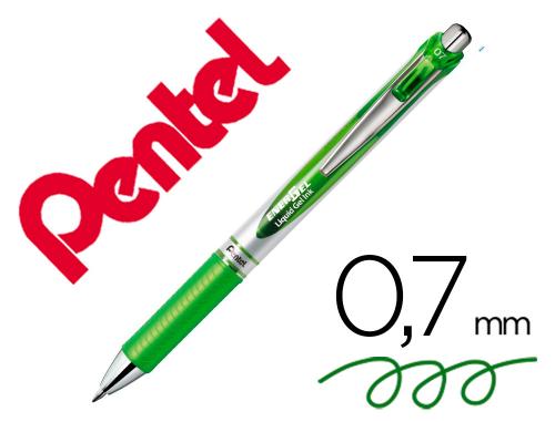 Pentel Energel BL77-KX - Roller Rétractable - Pointe Moyenne 0.7mm - Vert Clair