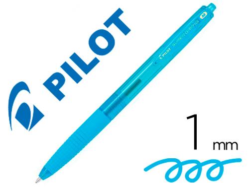 Pilot Super Grip G - Stylo à Bille Rétractable - Pointe Moyenne - Bleu Turquoise