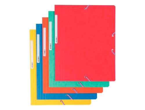 Chemise coutal sans rabats élastique a3 carte lustrée 7/10e étiquette dos 20mm coloris assortis