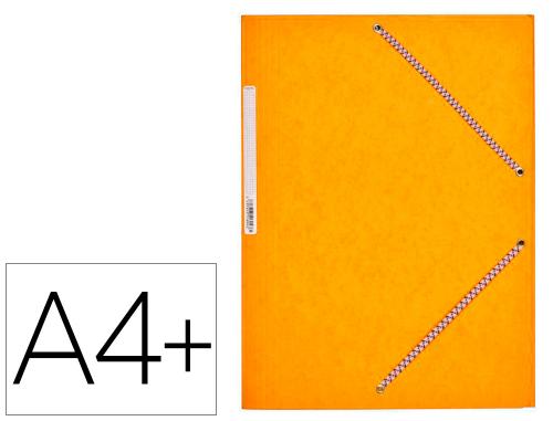Chemise coutal sans rabats élastique a4 24x32cm carte lustrée 5/10e étiquette dos 15mm coloris jaune