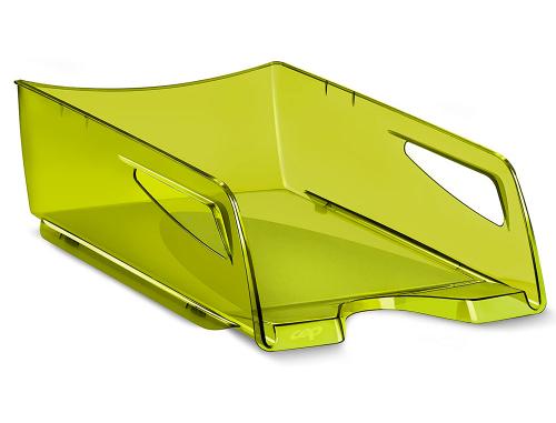 Fournitures de bureau : Corbeille a courrier cep happy polystyrene antichoc a4 superposable verticale/escalier coloris vert bambou
