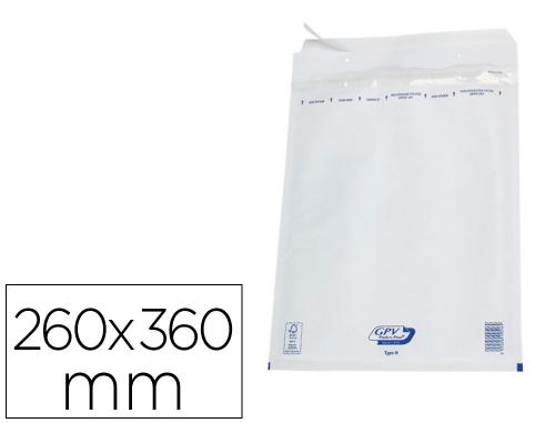 Papeterie Scolaire : Pochette gpv bulles air kraft blanc 75g 260x360mm boîte de 100