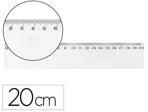 Papeterie Scolaire : Règle plate jpc plastique biseautée 20cm