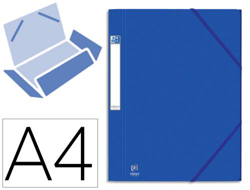 Chemise 3 rabats elba eurofolio prestige carte recyclée a4 étiquette élastique coloris bleu foncé