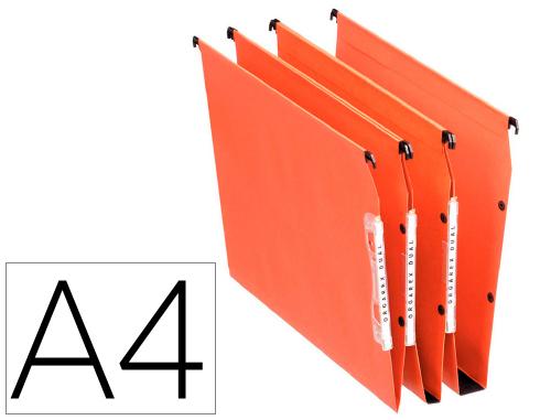 Dossier suspendu armoire Oxford Medium Flex kraft 220g/m² fond 30mm coloris orange - Carton de 25