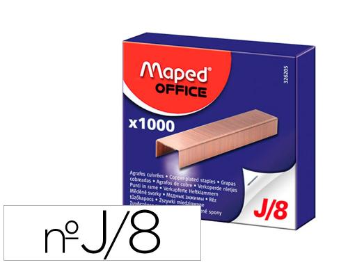 Papeterie Scolaire : Agrafe maped jacky 8 cuivrée boîte 1000 