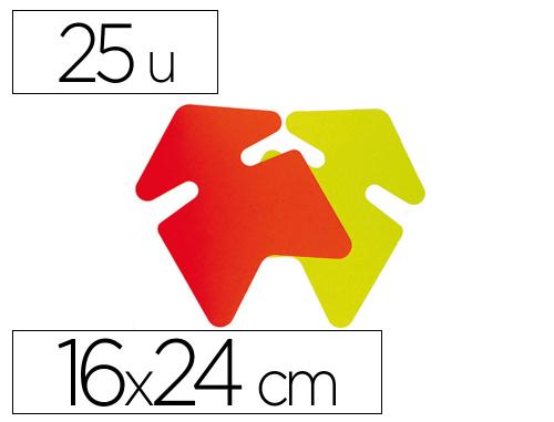 Papeterie Scolaire : Étiquette affichage apli agipa flèche effaçable 16x24cm carton fluo 780g jaune/orange lot de 25 