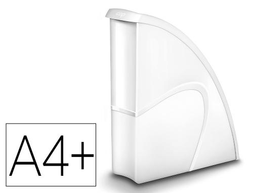 Papeterie Scolaire : Porte-revues cep pro polystyrène antichoc robuste format 24x32cm 259x8x31cm coloris gloss blanc