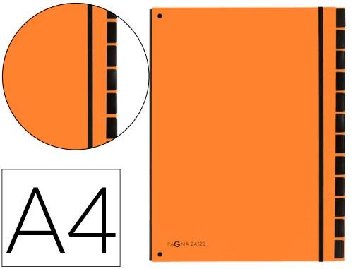 Trieur 12 compartiments PAGNA A4 carte rigide coloris orange