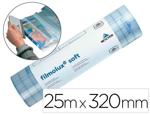 Papeterie Scolaire : Film pvc adhesif repossitionnable pour la couverture des livre lux soft 25mx320mm