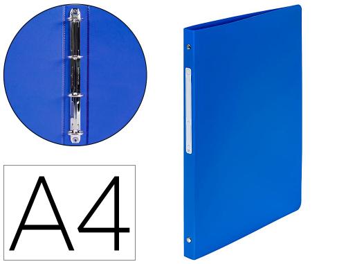 Classeur souple 4 anneaux Exacompta opak polypropylène mat 5/10ème A4 dos 20mm coloris bleu