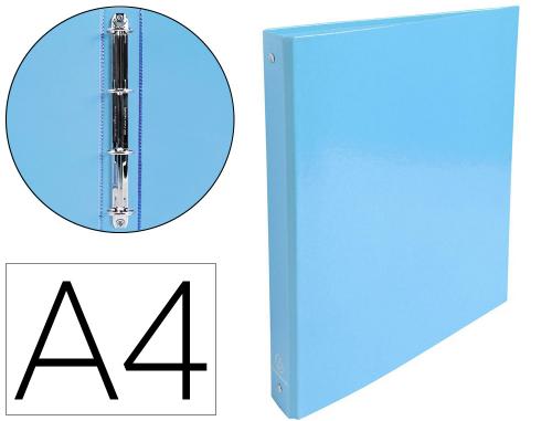 Classeur exacompta iderama 4 anneaux 30mm carton recouvert papier a4 32x26cm dos 4cm coloris bleu