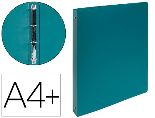 Classeur exacompta opak 4 anneaux 30mm polypropylène mat a4+ 32x26,8cm dos 4cm coloris vert