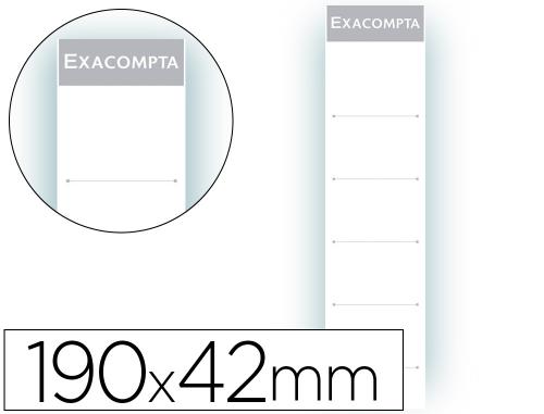 Étiquette Exacompta adhésive pour classeur à levier dos 50mm 190x42mm - Sachet de 10