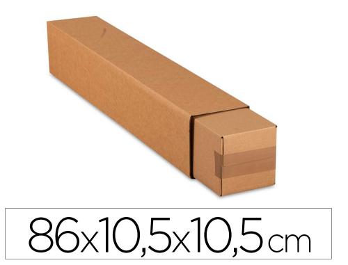 Papeterie Scolaire : Tube quadratique antalis carton simple cannelure fond automatique 10,5x10,5cm longueur 86cm