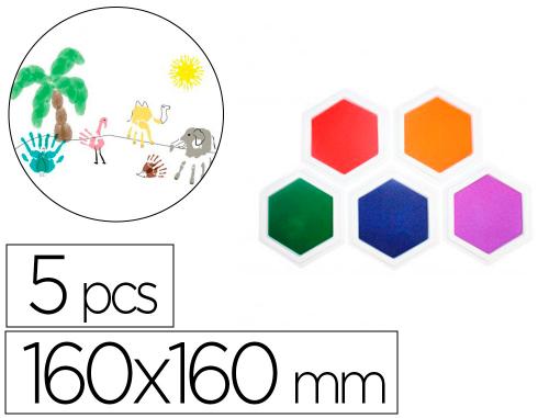 Fourniture de bureau : Encreurs geants sodertex unicolors en mousse eva 5 pièces diamètre 160mm coloris assortis