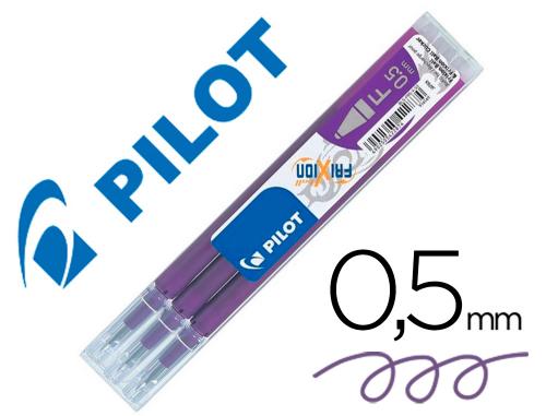 Fournitures de bureau : Recharge roller pilot frixion ball pointe fine coloris violet set 3 