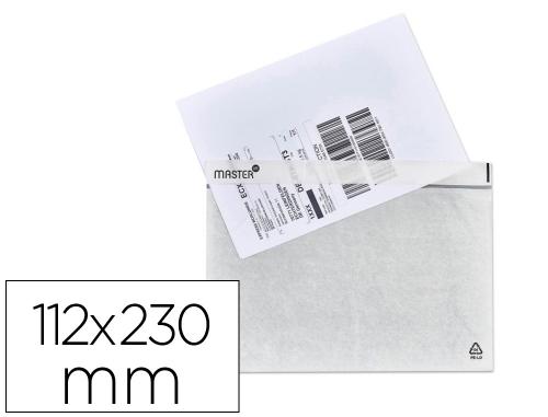 Papeterie Scolaire : Pochette porte-document antalis dos auto-adhésif documents visibles et protégés résiste température 112x230mm 1000 unités