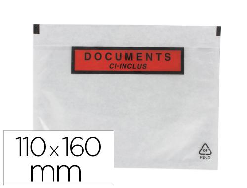 Papeterie Scolaire : Pochette gpv polyethylene imprimee document ci-inclus 110x160mm protege des dechirures et intemperies paquet 100