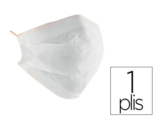 Papeterie Scolaire : Masque papier blanc 1 pli boite de 100