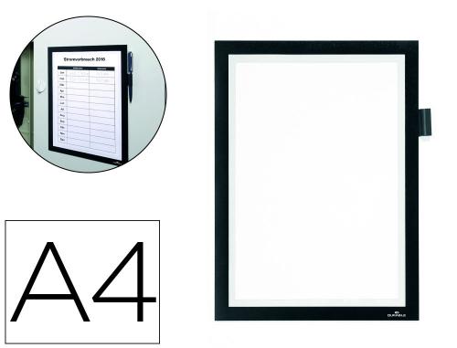 Papeterie Scolaire : Cadre affichage durable duraframe note magnetique a4 peut contenir 5 affiches porte-stylo inclus noir
