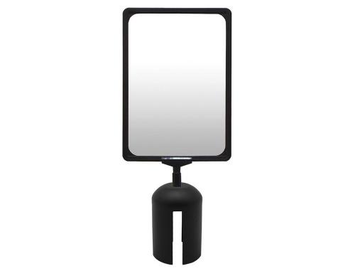 Papeterie Scolaire : Panneau porte affiche a4 viso avec adaptateur pour poteau de guidage reco coloris noir
