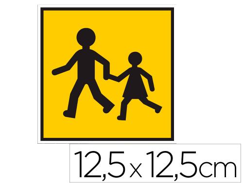 Papeterie Scolaire : Panneau de signalisation adhesif transport d'enfants signaletique biz 12,5x12,5cm