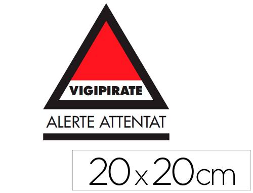 Papeterie Scolaire : Panneau de signalisation vigipirate adhesif signaletique biz alerte attentat 20x20cm