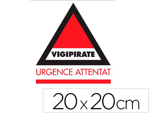 Papeterie Scolaire : Panneau de signalisation vigipirate pvc signaletique biz urgence attentat dos adhesif 20x20cm
