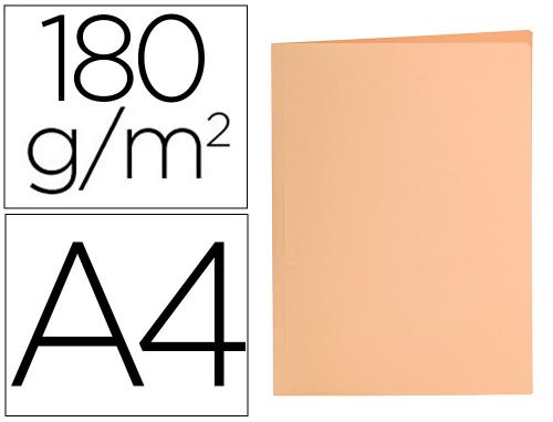 Papeterie Scolaire : Chemise liderpapel papier cartonne 180g/m2 310x230mm document a4 coloris orange pastel