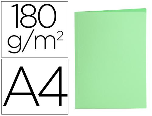 Papeterie Scolaire : Chemise liderpapel papier cartonne 180g/m2 310x230mm document a4 coloris vert pastel