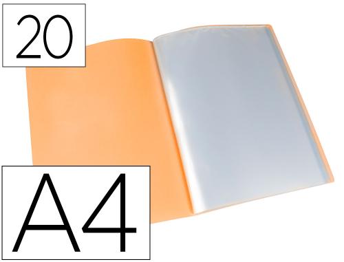Liderpapel - Porte vues - 40 vues - A4 - Orange fluo