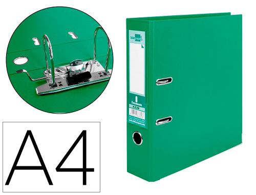 Classeur levier liderpapel a4 carton rembordé 1,9mm dos 75mm rado métallique coloris vert