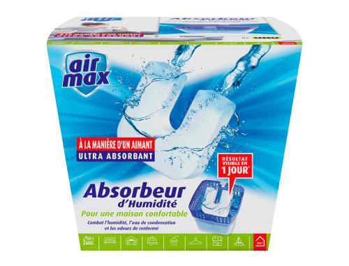 Papeterie Scolaire : Absorbeur humidité air max rechargeable eau de condensation odeurs de renferme sans odeur 450g + 1