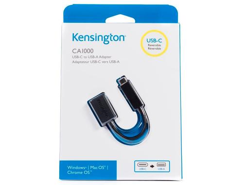 Fournitures de bureau : Adaptateur usb-c vers usb-a kensington CA 1000 USB 3.1 connecteur réversible recharge et transfert rapides
