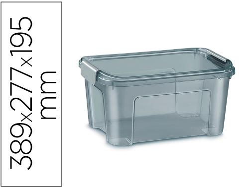 Boîte de rangement SHADOW 13 litres translucide gris