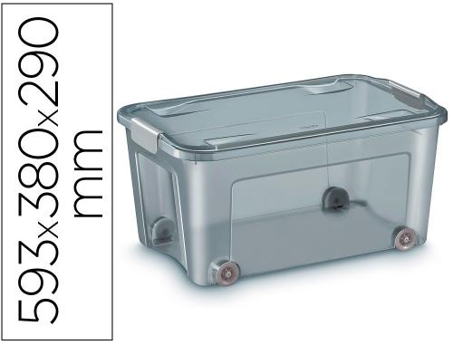 Boîte de rangement SHADOW 43 litres translucide gris