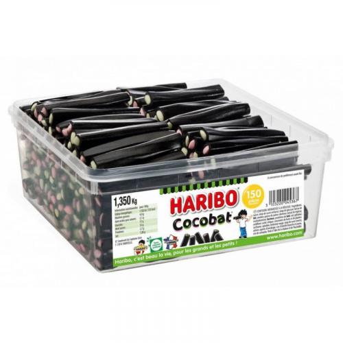 Papeterie Scolaire : Bonbon Haribo Cocobat réglisse - boite de 150 bonbons