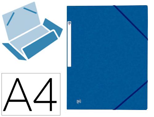 Chemise 3 rabats elba top file carte lustrée format a4 élastique coloris bleu